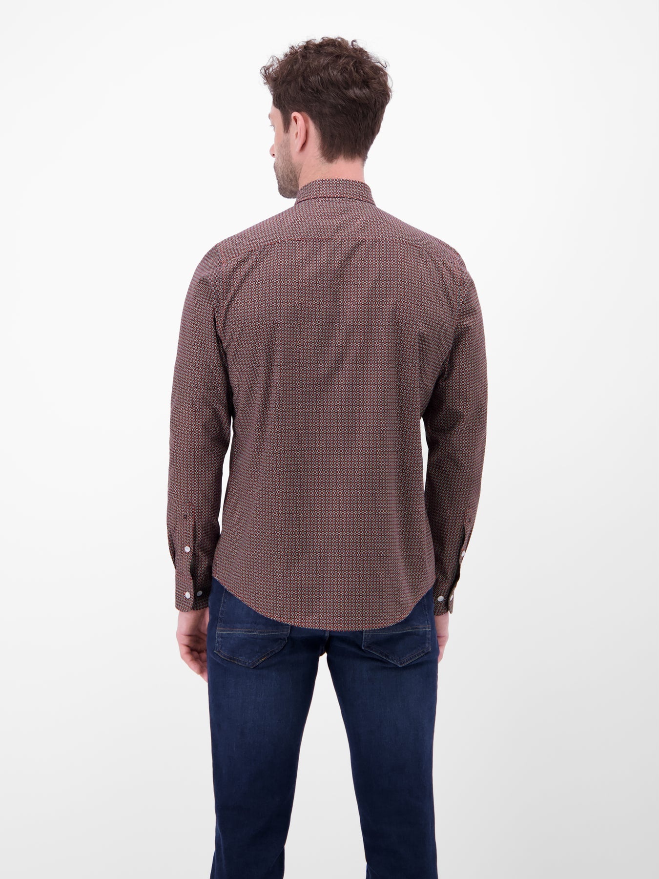 Lerros Overhemd with Print - Vivid Red