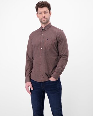 Lerros Overhemd with Print - Vivid Red