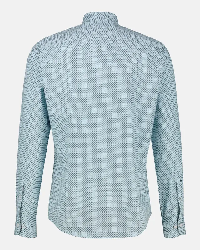 Lerros Overhemd with Print - Ice Blue
