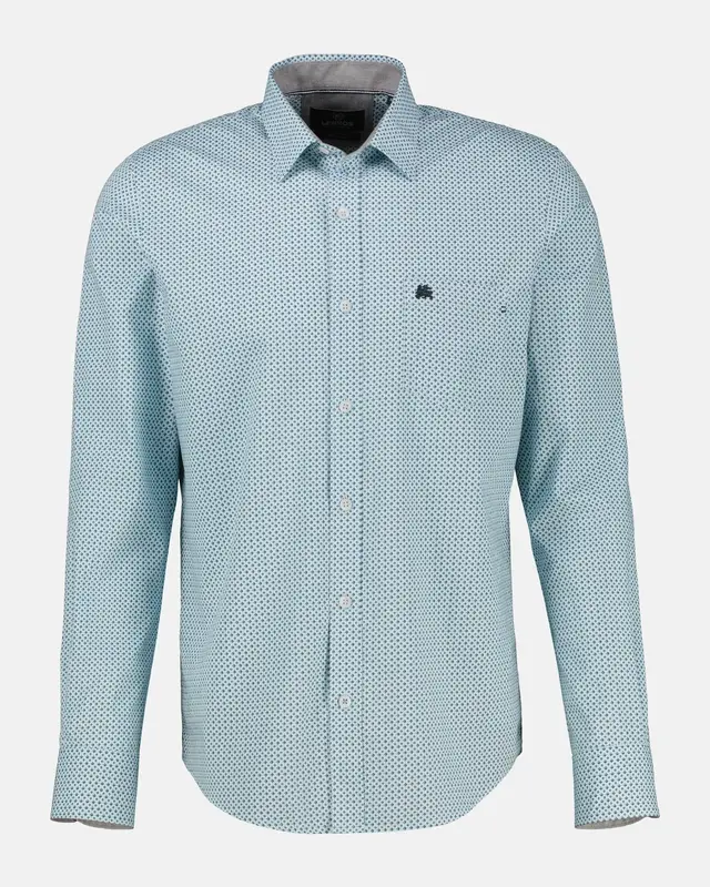 Lerros Overhemd with Print - Ice Blue