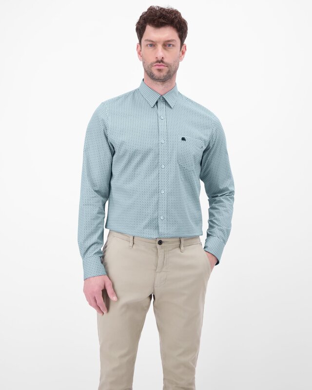 Lerros Hemd mit Print - Ice Blue