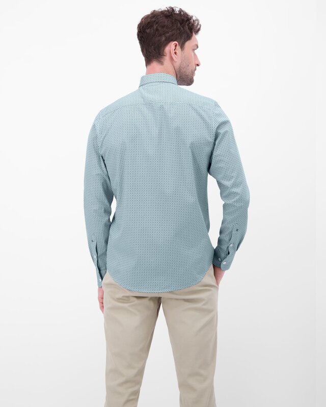 Lerros Overhemd with Print - Ice Blue