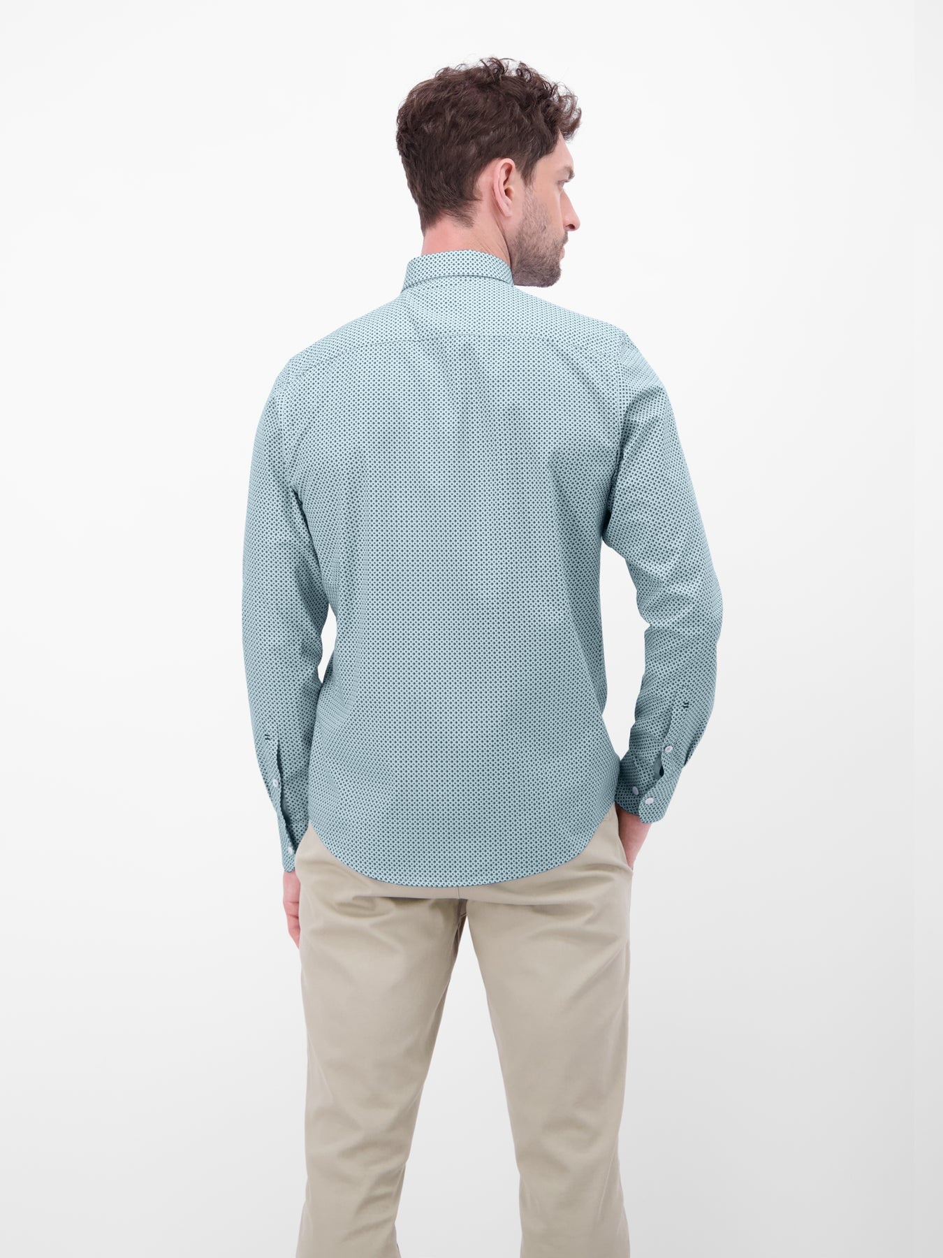 Lerros Hemd mit Print - Ice Blue