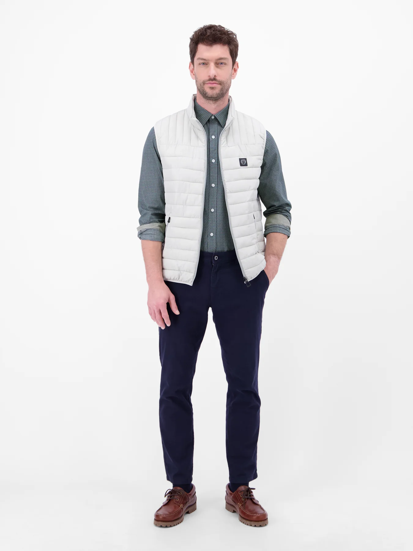 Lerros Overhemd with Print - Arctic Blue