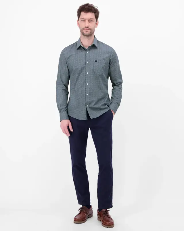 Lerros Hemd mit Print - Arctic Blue