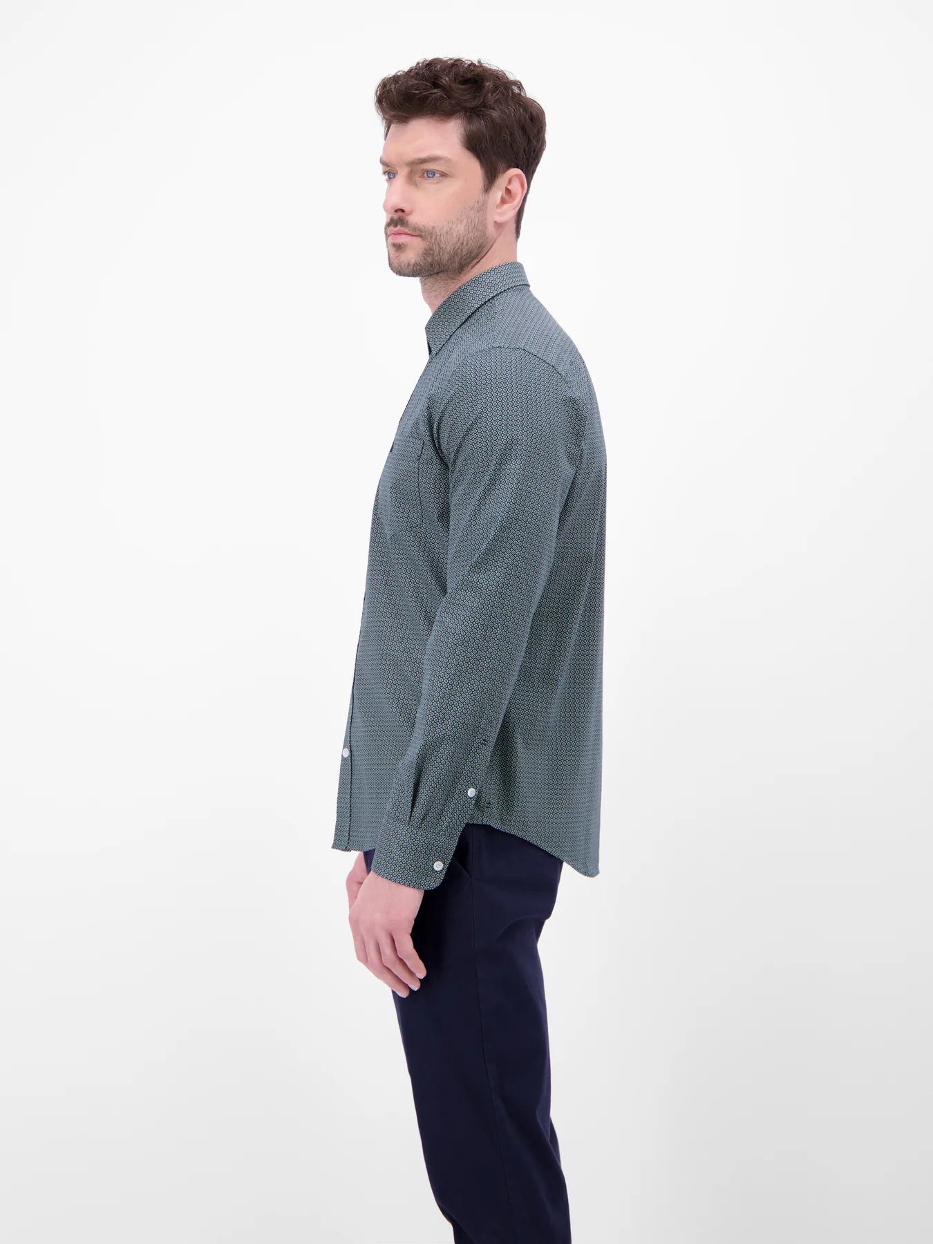 Lerros Overhemd met Print - Arctic Blue