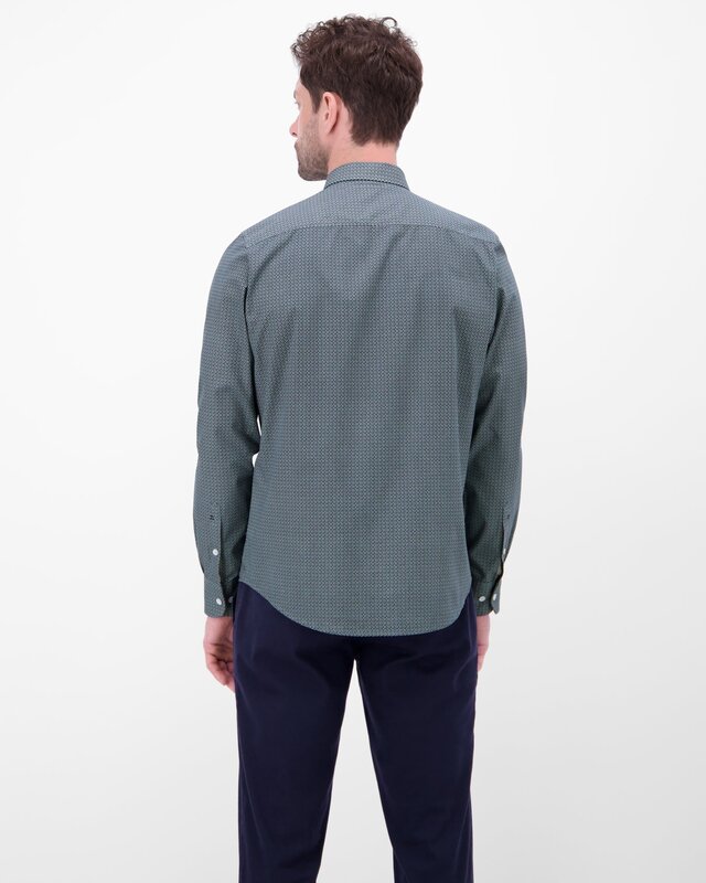 Lerros Overhemd with Print - Arctic Blue