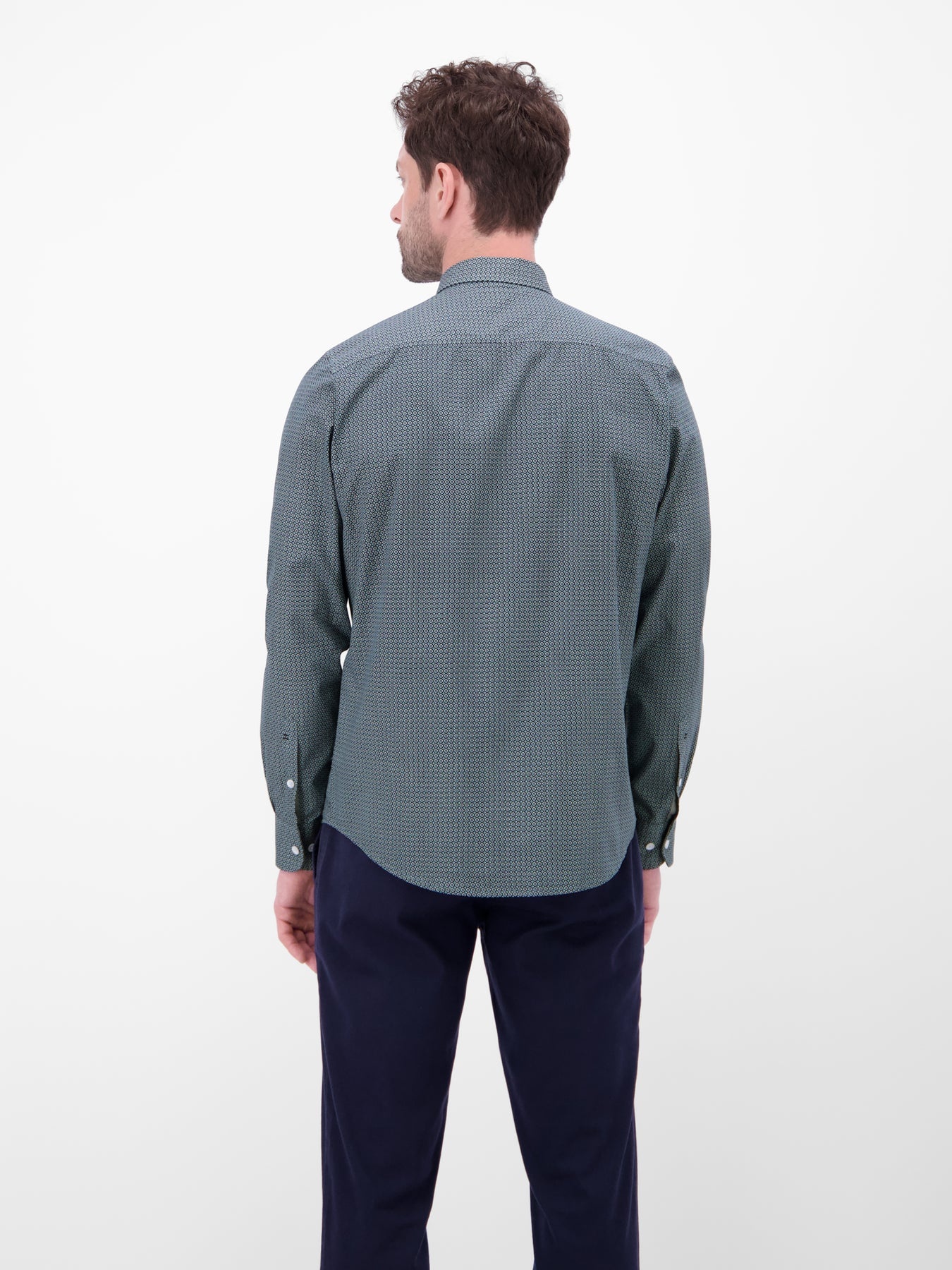 Lerros Overhemd met Print - Arctic Blue