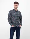 Lerros Shirt met Bloemenprint - Classic Navy