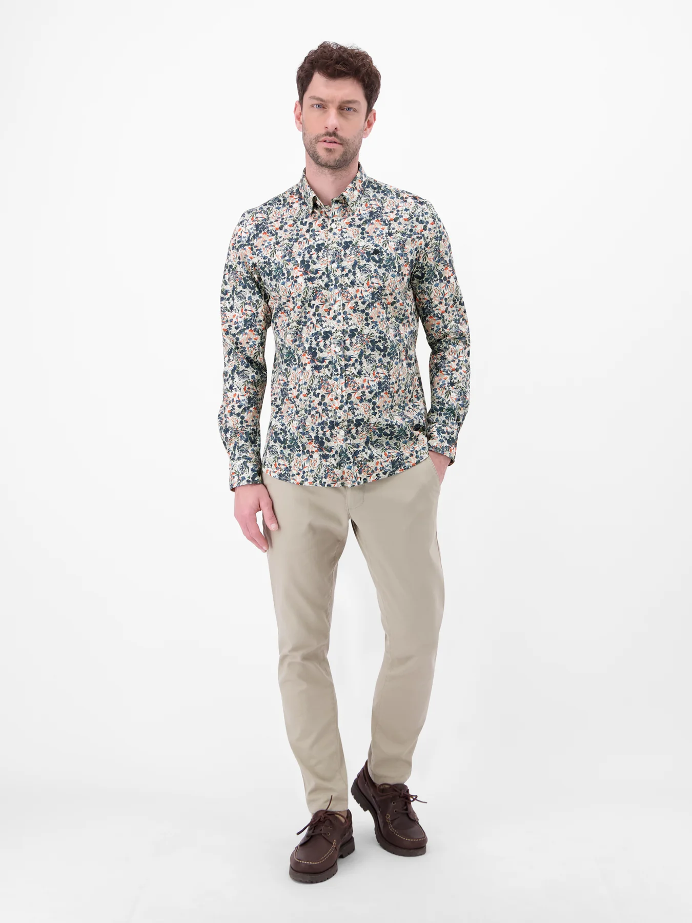Lerros Shirt met Bloemenprint - White