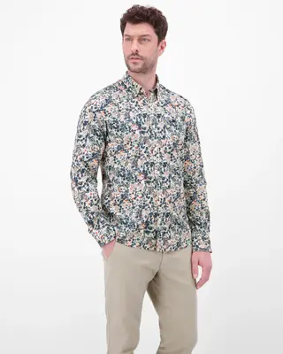 Lerros Shirt with Flowerprint - White