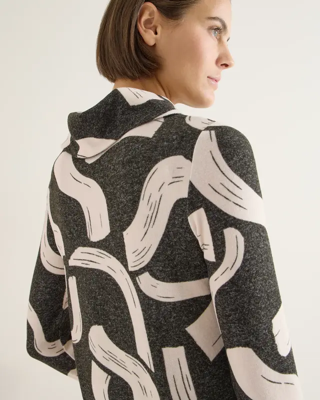 Cecil Printed Shirt - Raw Khaki Melange