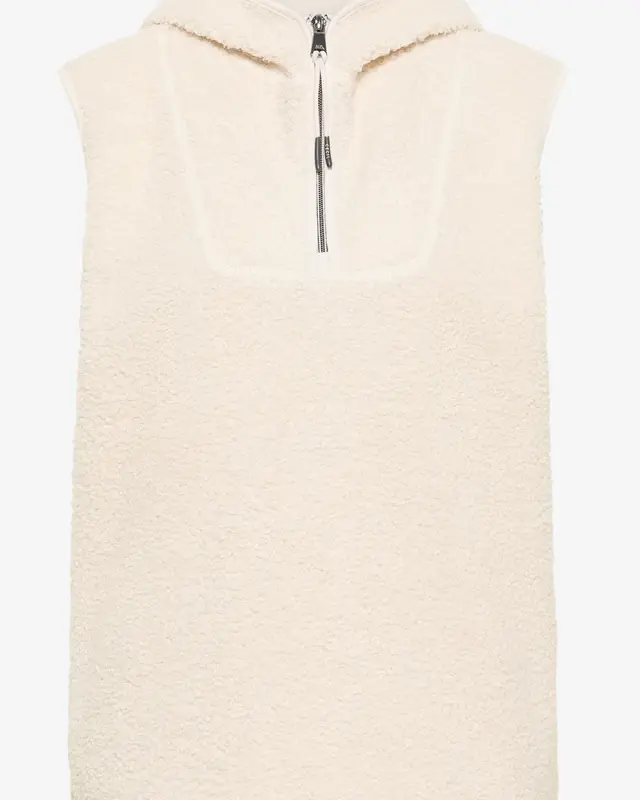 Cecil Teddy Troyer Weste - Teddy Vanilla White