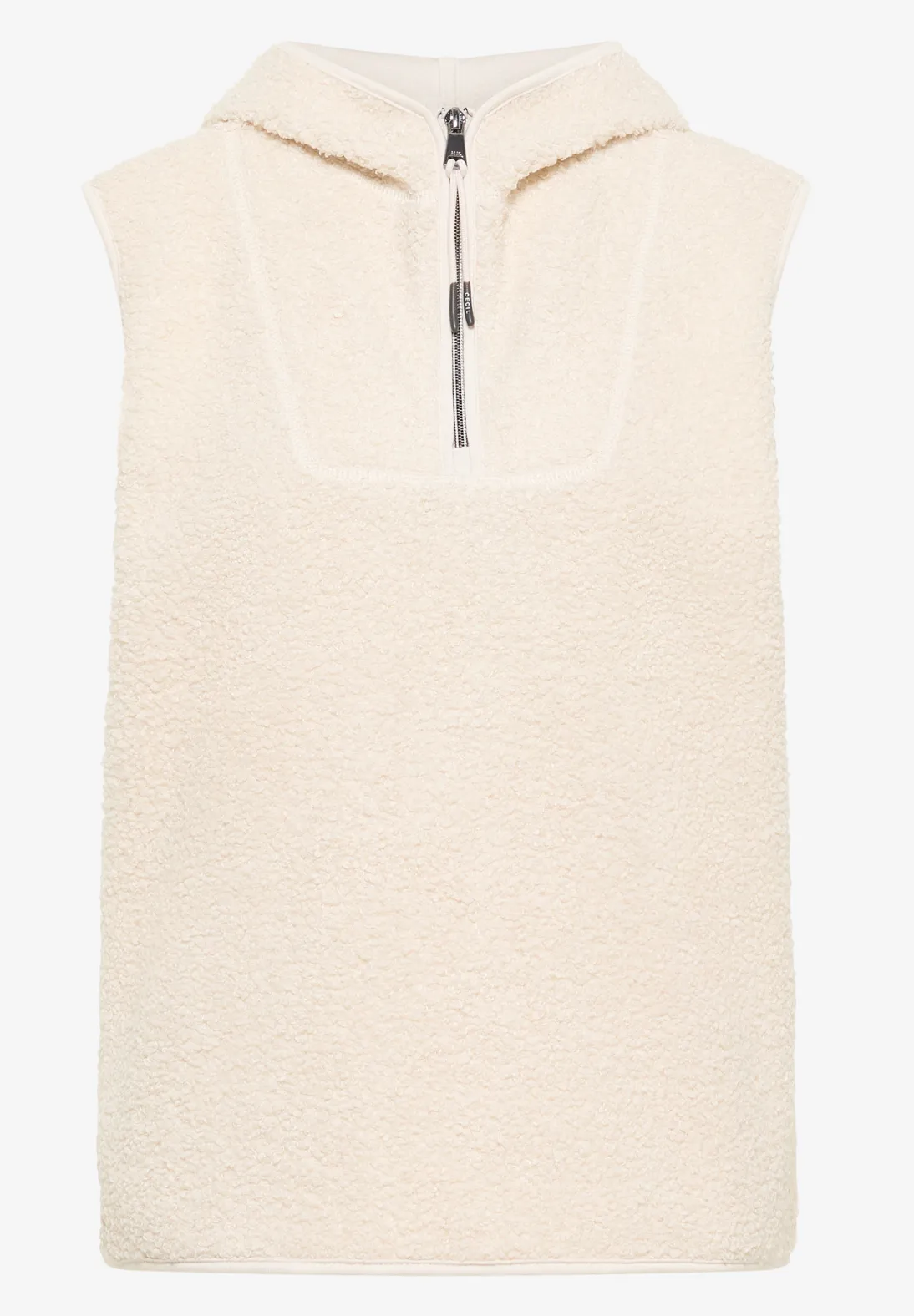 Cecil Teddy Troyer Weste - Teddy Vanilla White