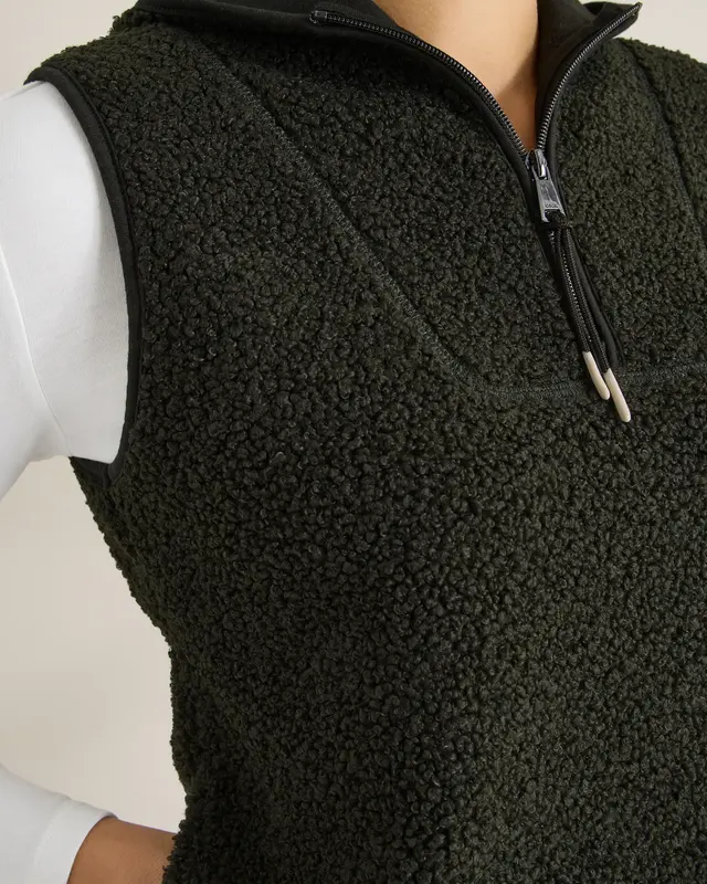 Cecil Teddy Troyer Weste - Raw Khaki