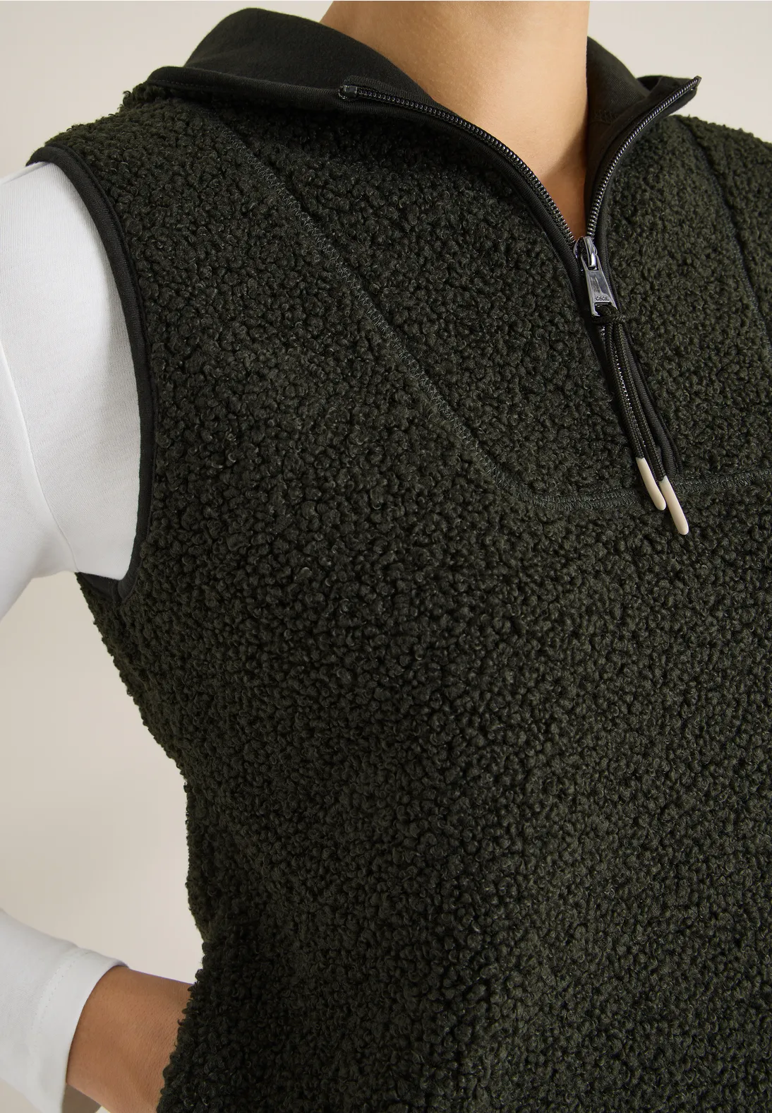 Cecil Teddy Troyer Weste - Raw Khaki