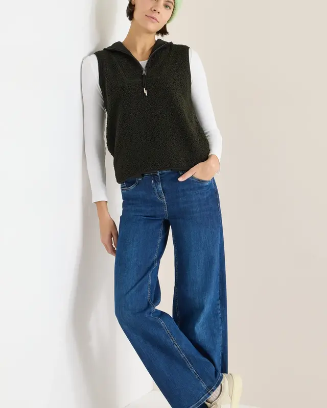 Cecil Teddy Troyer Vest - Raw Khaki