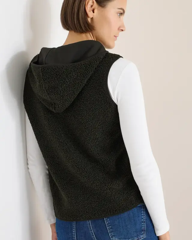 Cecil Teddy Troyer Vest - Raw Khaki