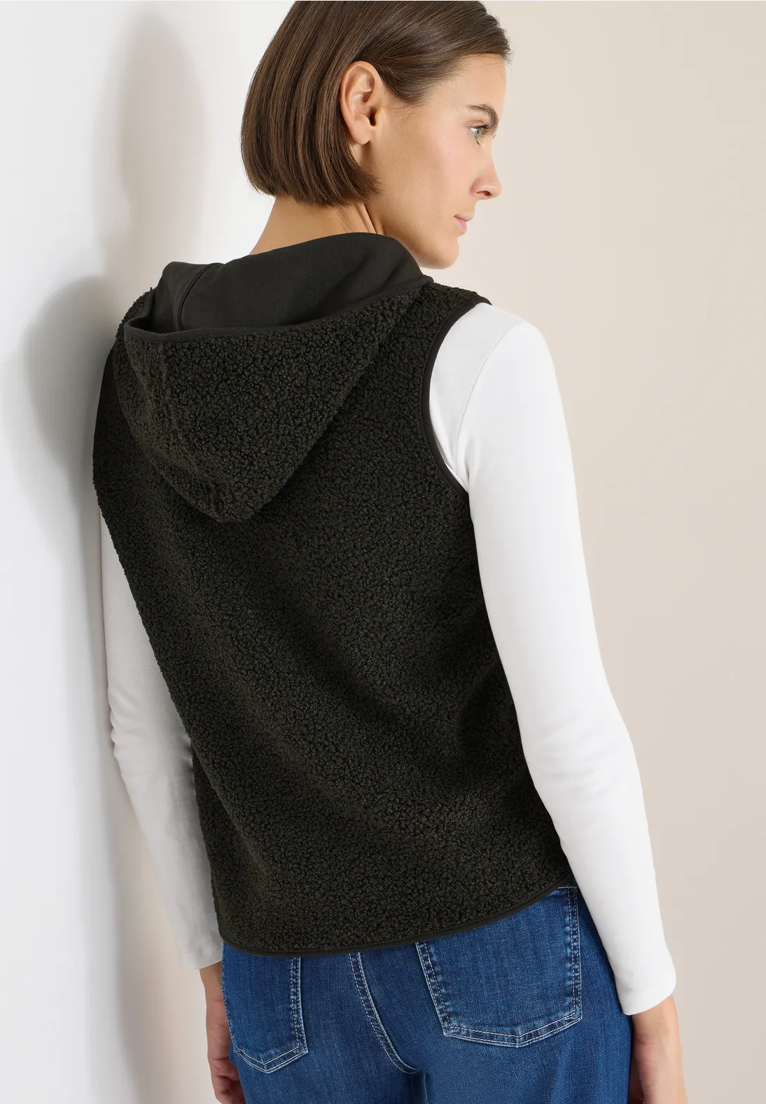 Cecil Teddy Troyer Vest - Raw Khaki