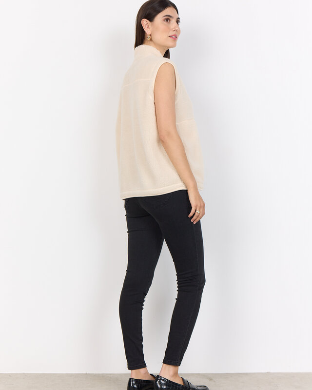 Soyaconcept Teddy Vest Onyx 3 - Cream