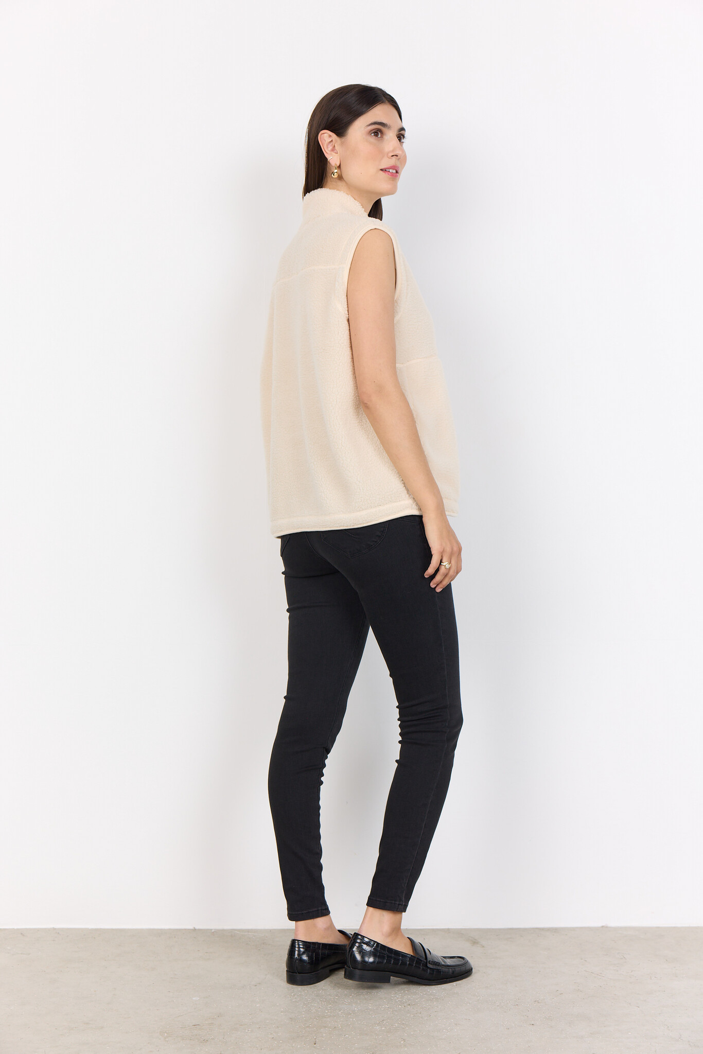 Soyaconcept Teddy Vest Onyx 3 - Cream