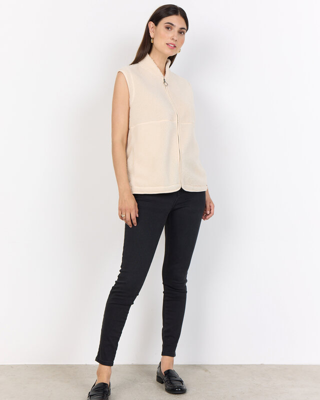 Soyaconcept Teddy Vest Onyx 3 - Cream