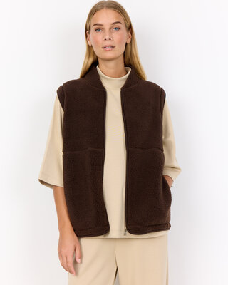 Soyaconcept Teddy Vest Onyx 3 - Hot Fudge