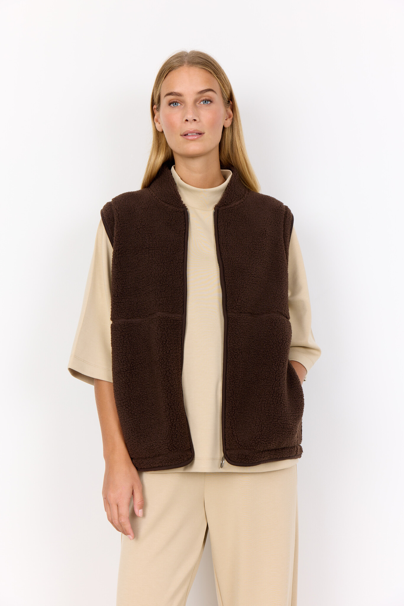 Soyaconcept Teddy Weste Onyx 3 - Hot Fudge