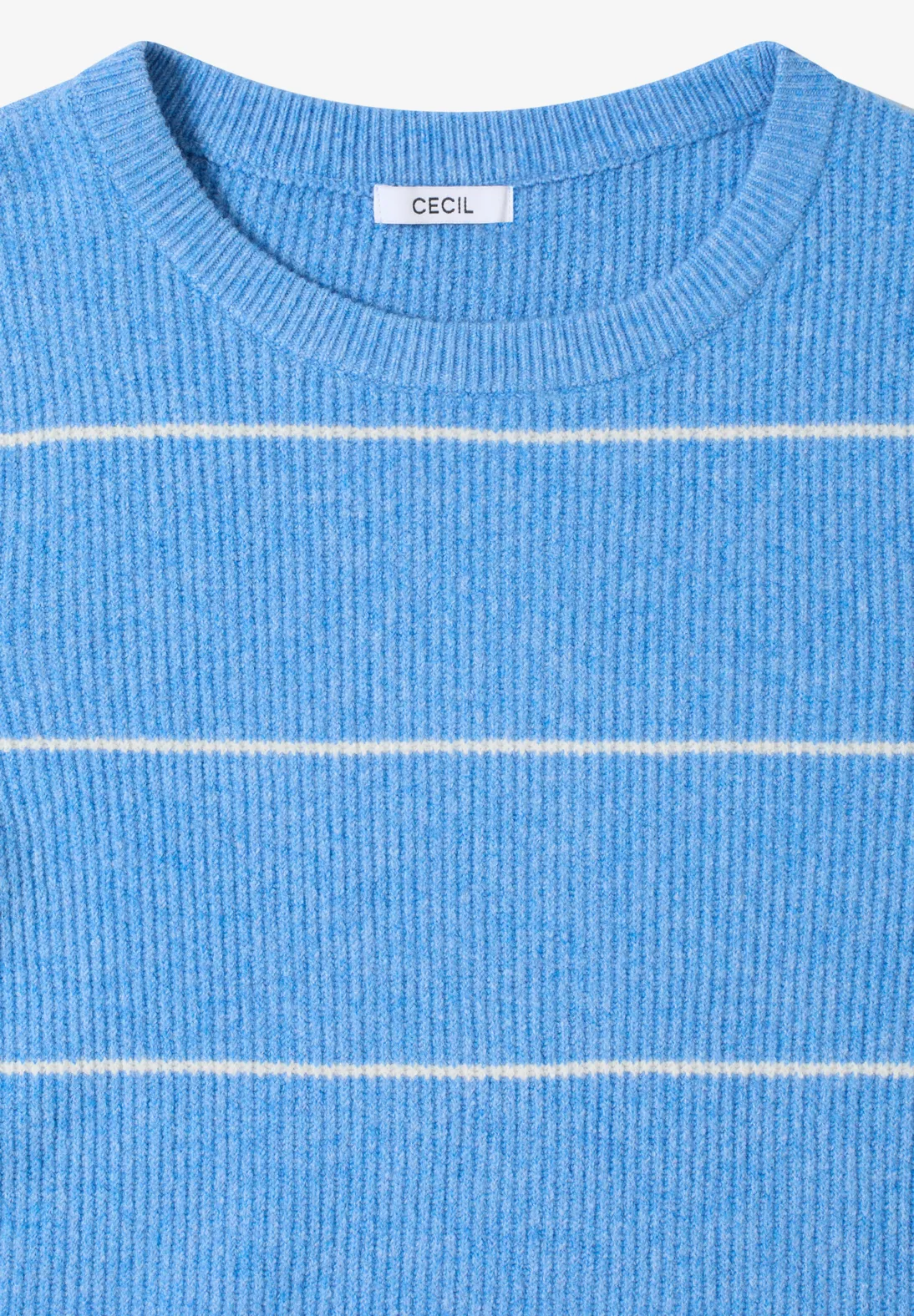 Cecil Striped Jumper - Fountain Blue Melange