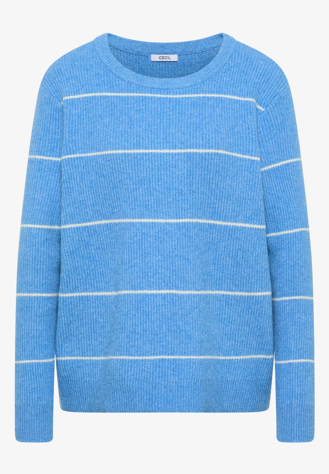 Cecil Striped Jumper - Fountain Blue Melange