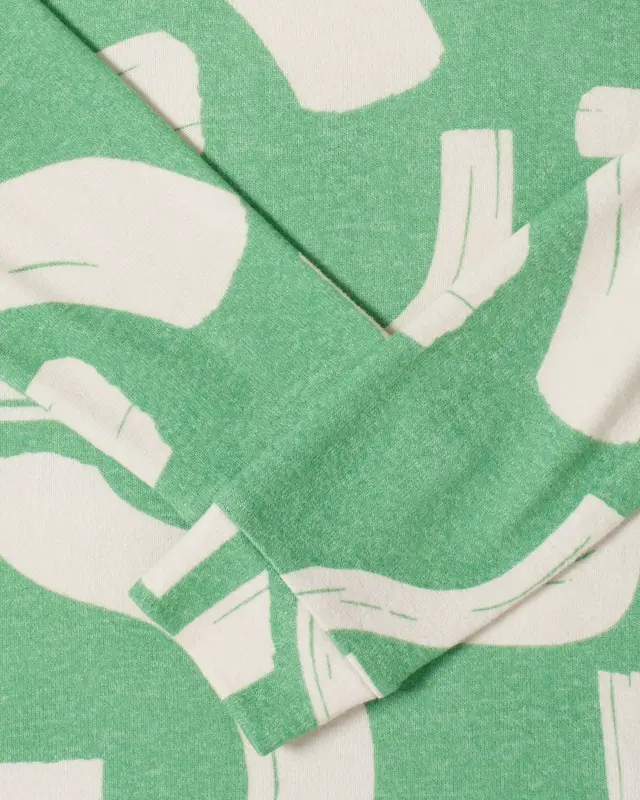 Cecil Gemêleerd Shirt met Patroon - Bamboo Green Melange
