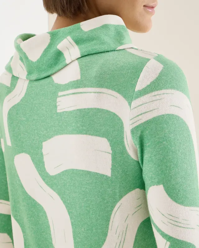 Cecil Printed Shirt - Bamboo Green Melange