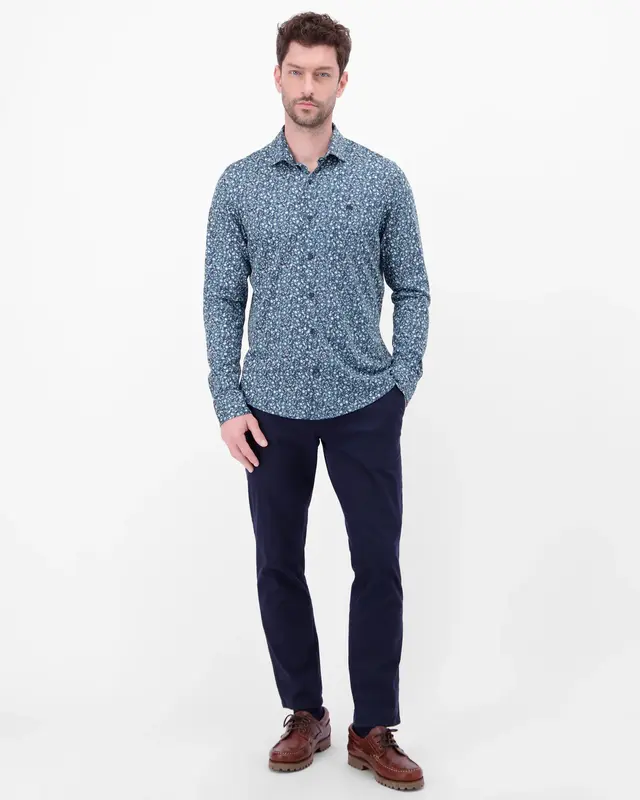 Lerros Jersey Overhemd - Arctic Blue