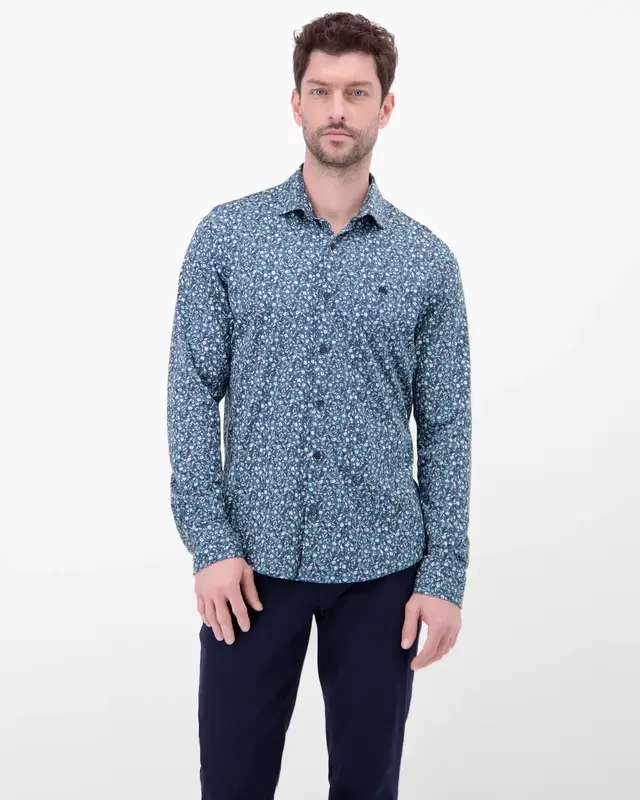 Lerros Jersey Hemd - Arctic Blue