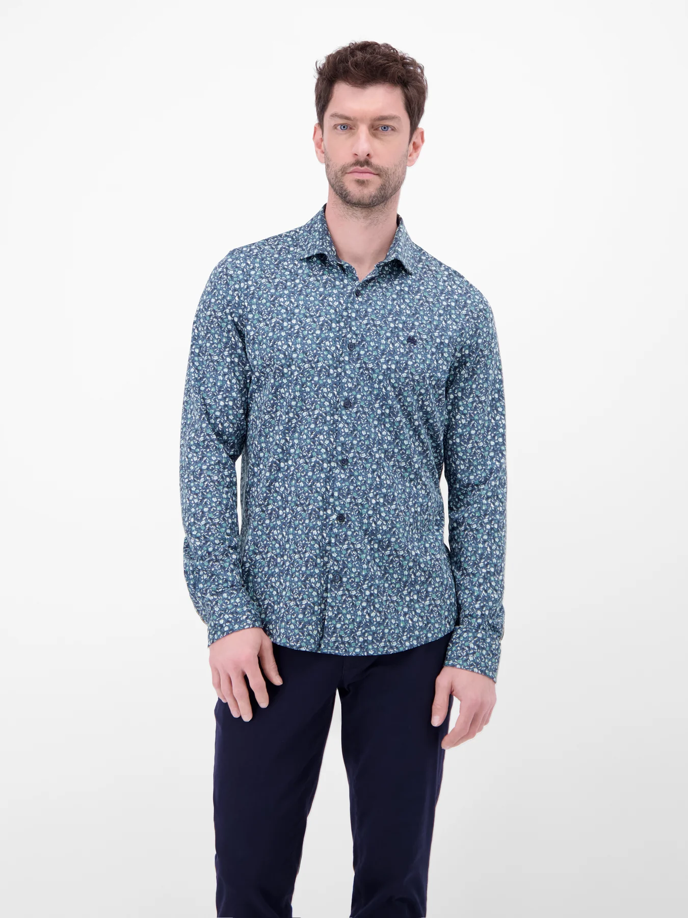 Lerros Jersey Hemd - Arctic Blue