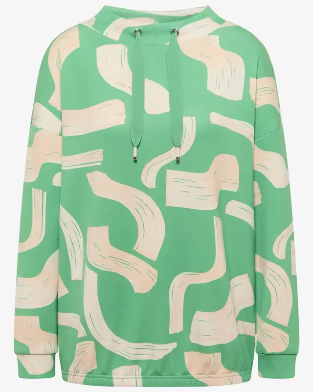 Cecil Shirt met Patroon - Dark Bamboo Green