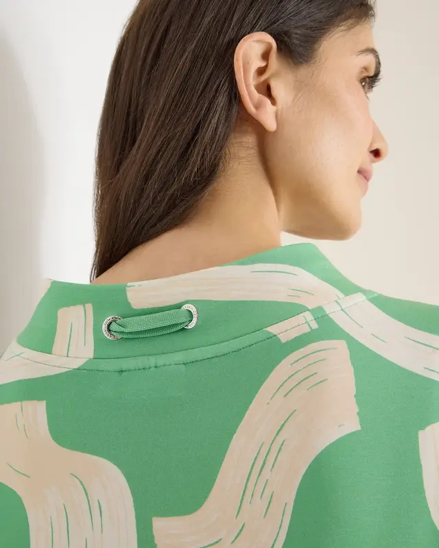 Cecil Gemustertes Shirt - Dark Bamboo Green