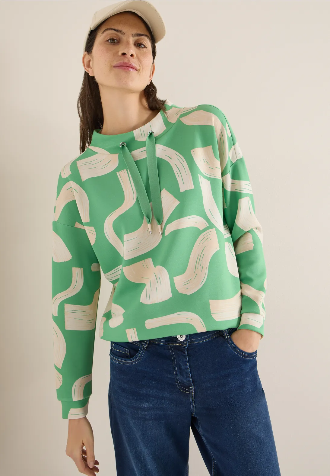 Cecil Shirt met Patroon - Dark Bamboo Green