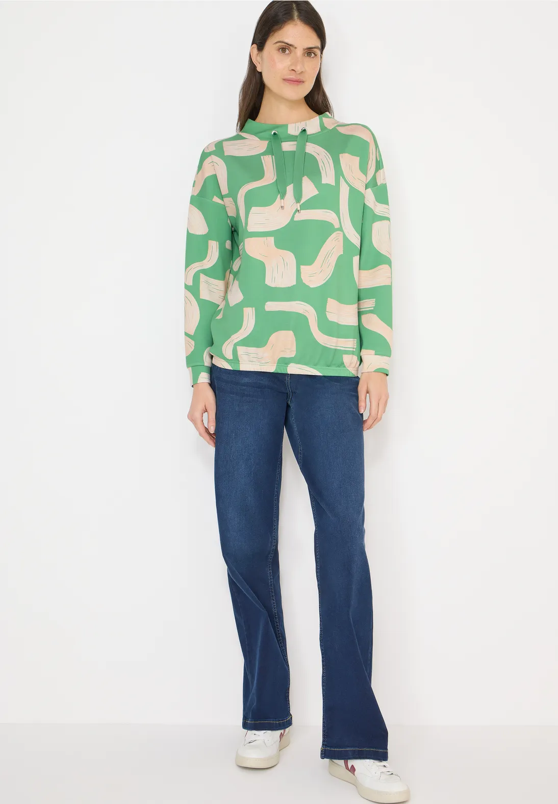 Cecil Printed Shirt - Dark Bamboo Green