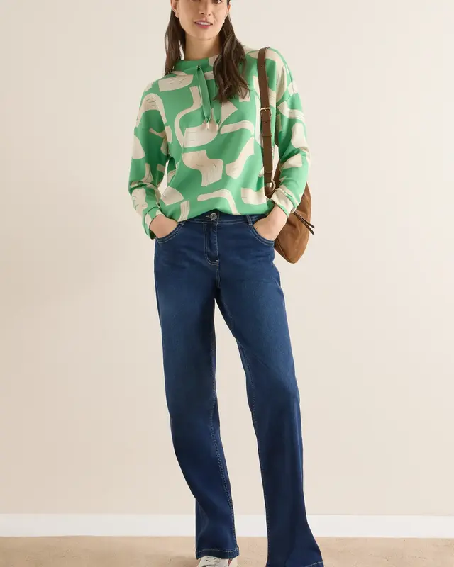 Cecil Printed Shirt - Dark Bamboo Green