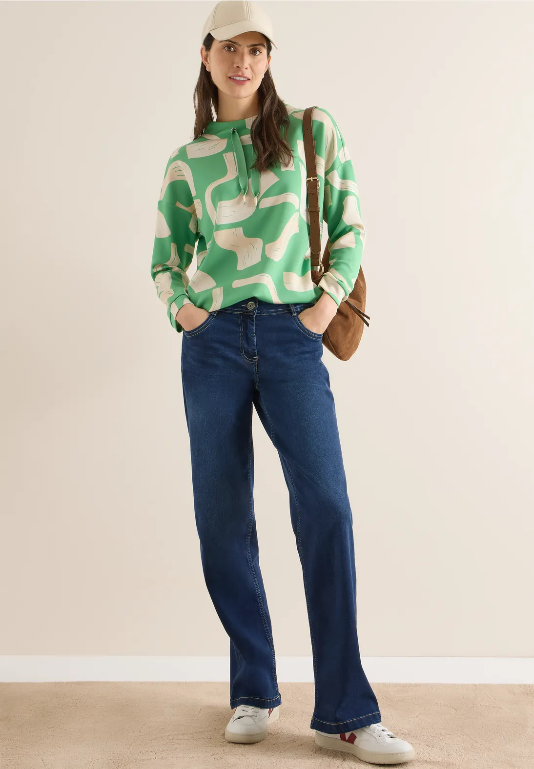 Cecil Shirt met Patroon - Dark Bamboo Green