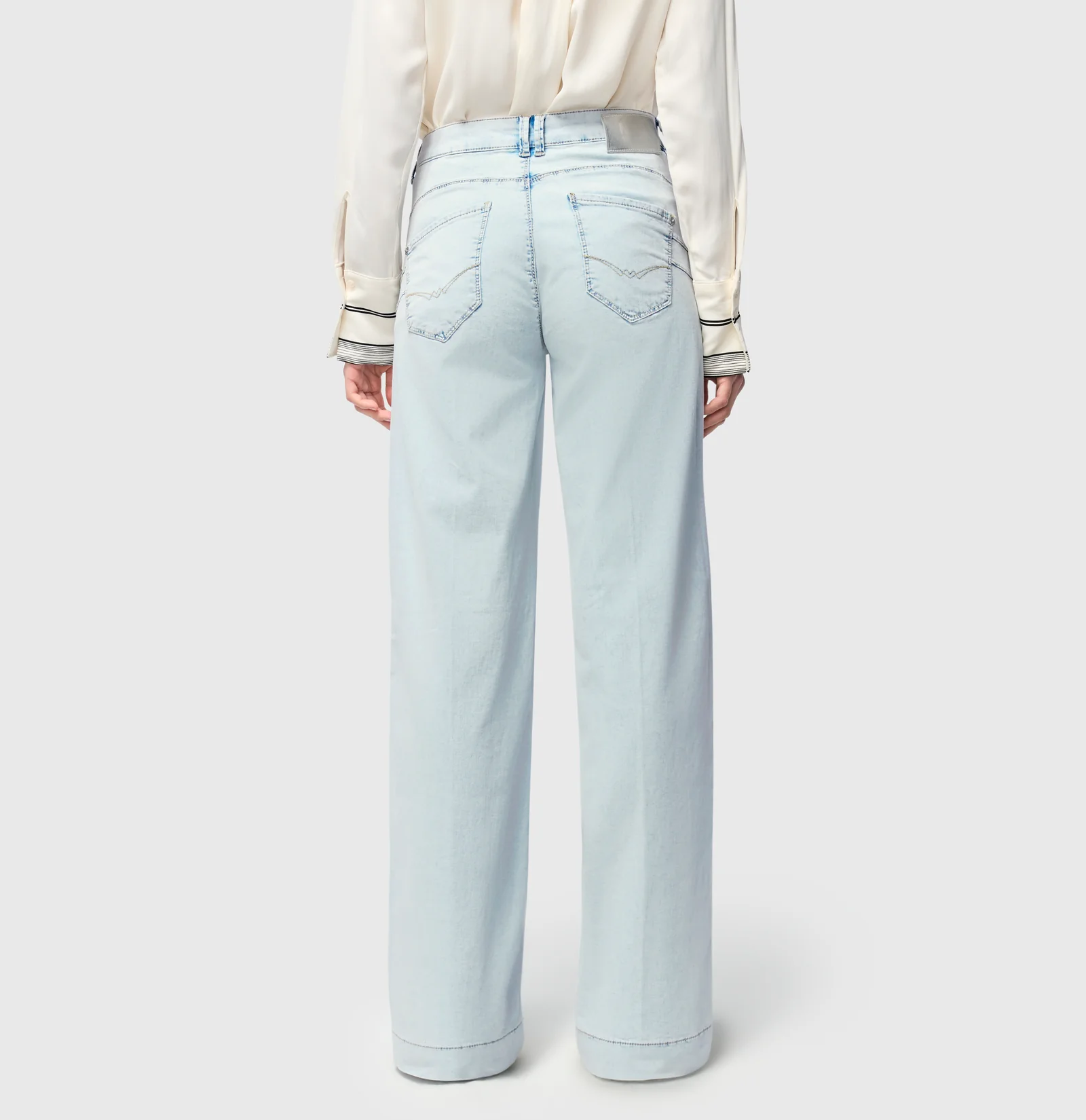 Mac Jeans  Rich Palazzo Jeans - Bleached Japan Blue