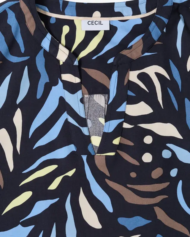 Cecil Printed Blouse - Universal Blue