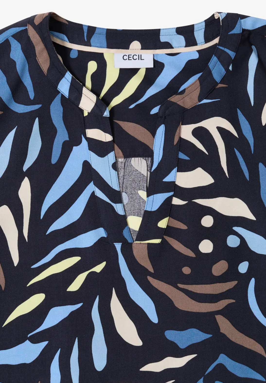 Cecil Printed Blouse - Universal Blue