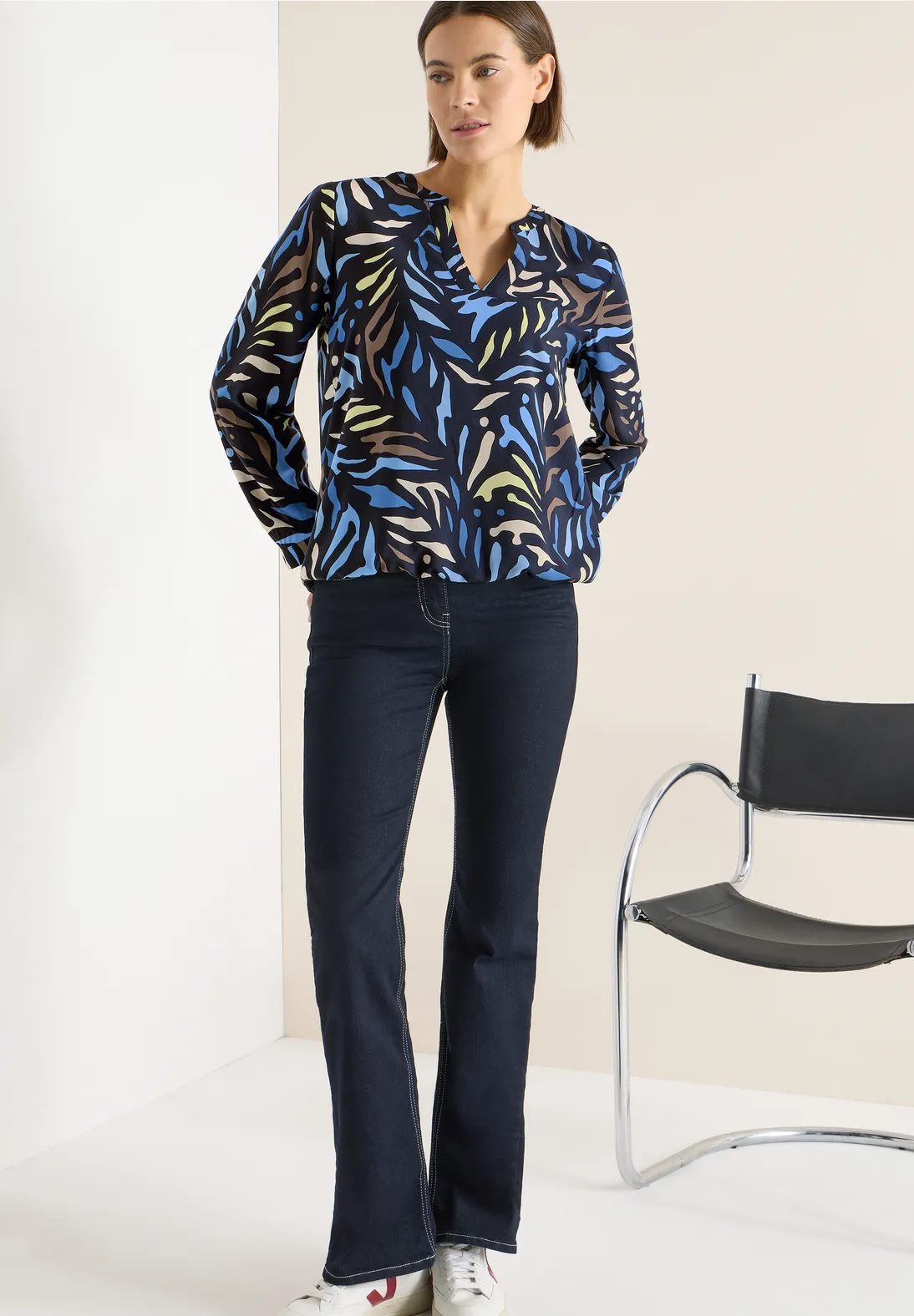 Cecil Gedesineerde Blouse - Universal Blue