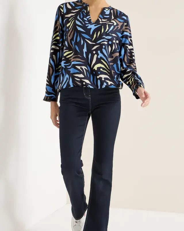 Cecil Printed Blouse - Universal Blue