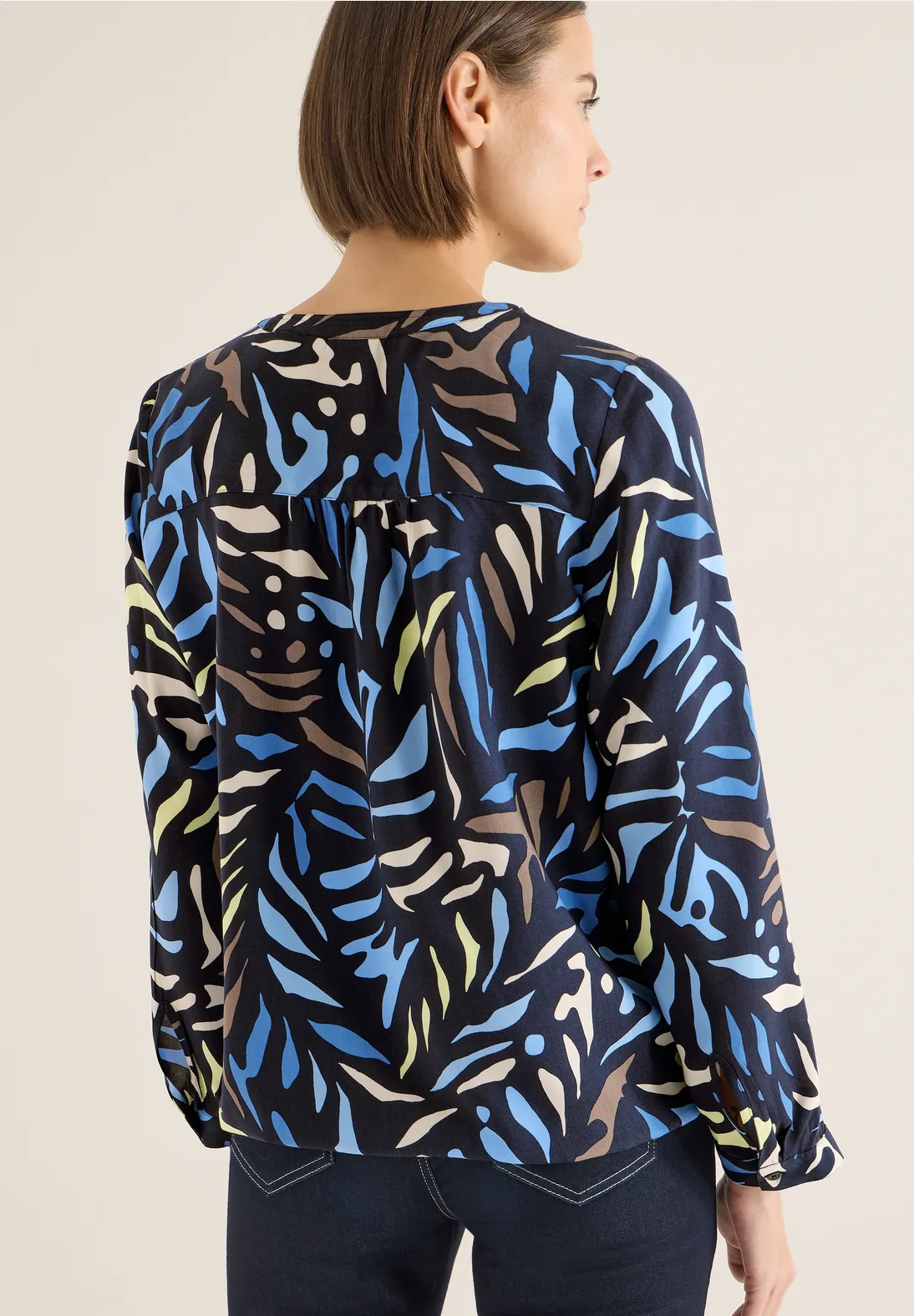 Cecil Printed Blouse - Universal Blue