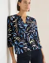Cecil Gemusterte Bluse - Universal Blue