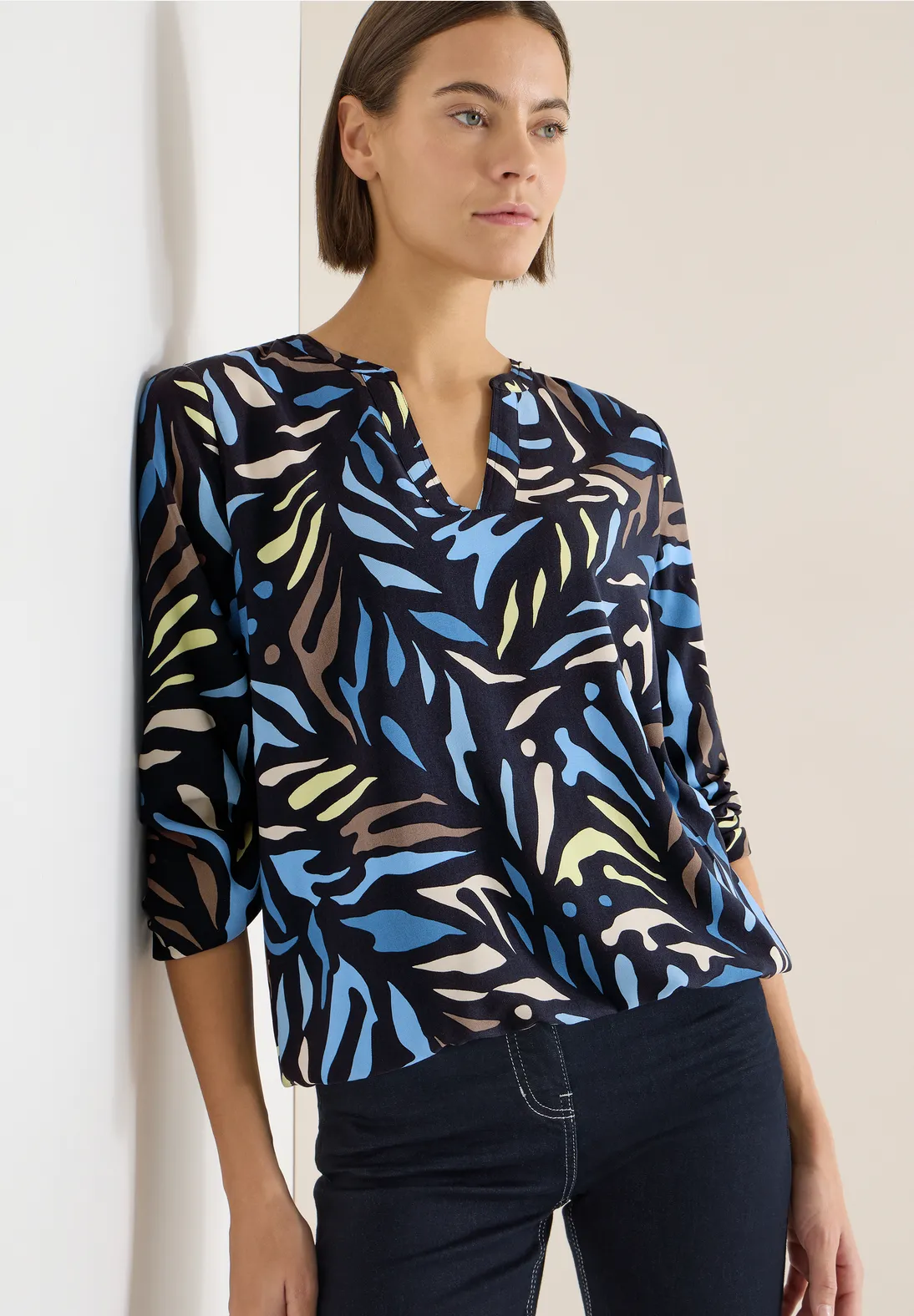 Cecil Gedesineerde Blouse - Universal Blue