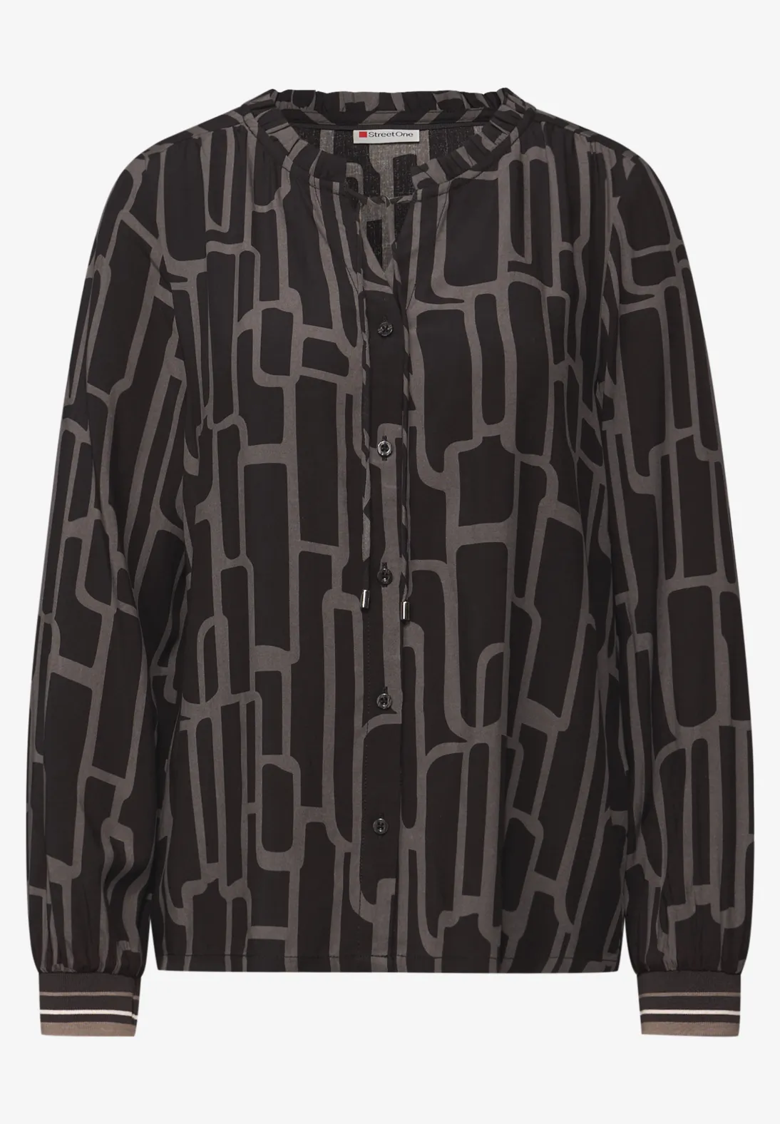 Street One Printed Tunic - Darkest Brown